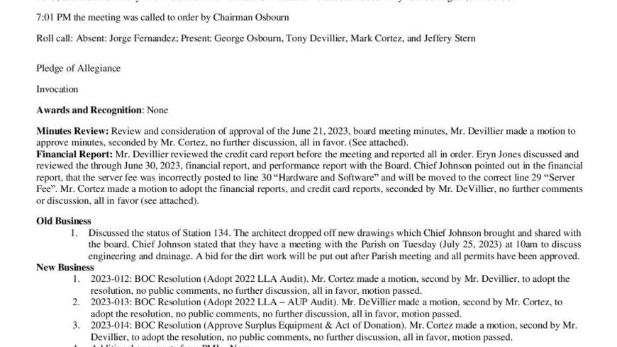 7 July 19 Meeting Minutes 2023