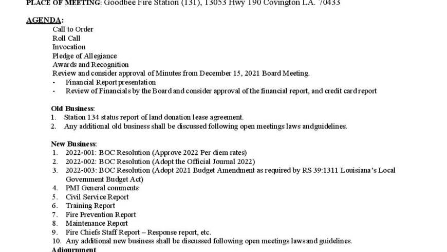 Meeting Notice 1 19 22