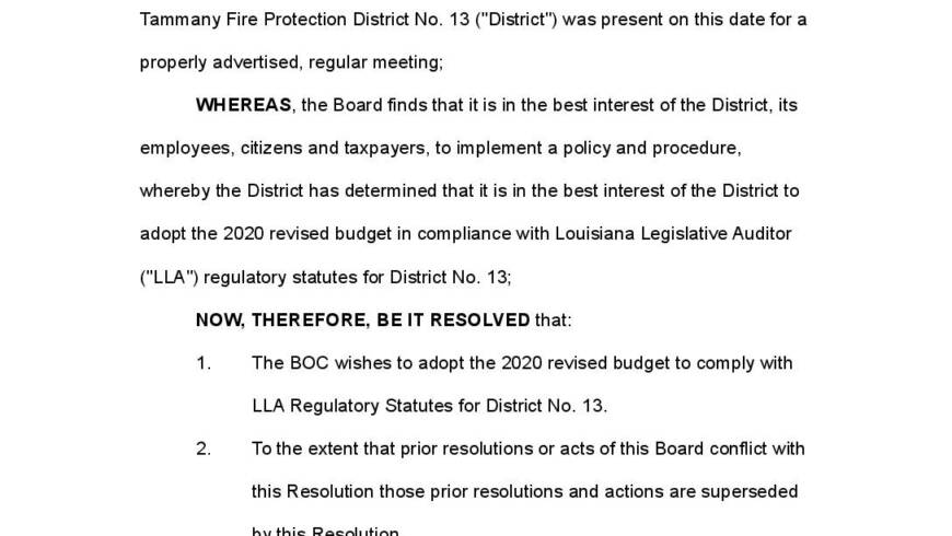 Meeting Notice 2 17 21 (RES 2021 001 2020 Revised Budget)