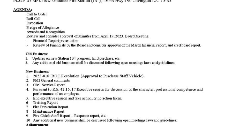 Meeting Notice 5 17 23