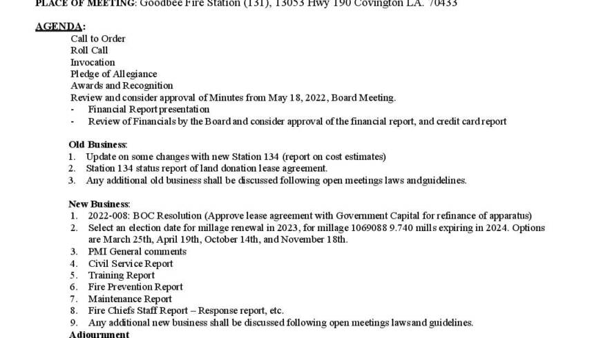 Meeting Notice 6 15 22