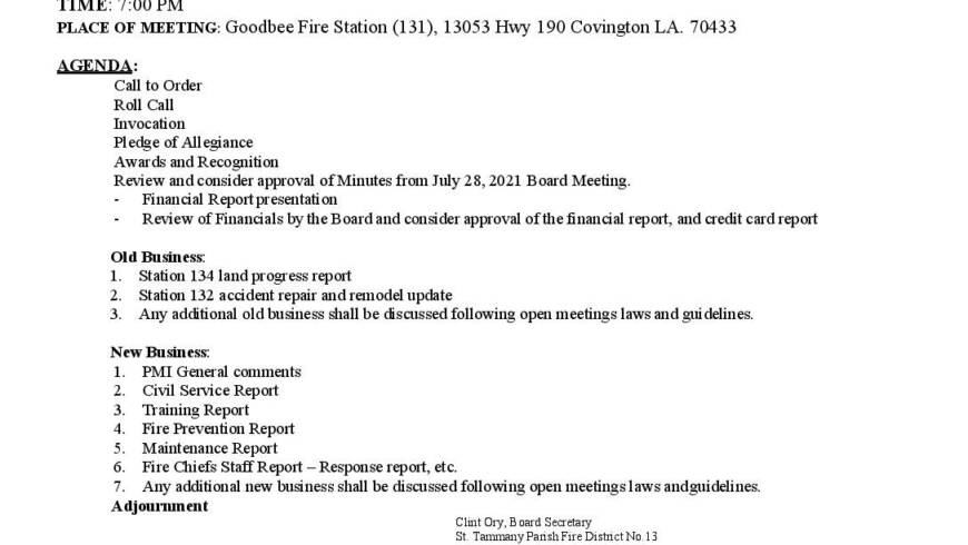 Meeting Notice 8 18 21