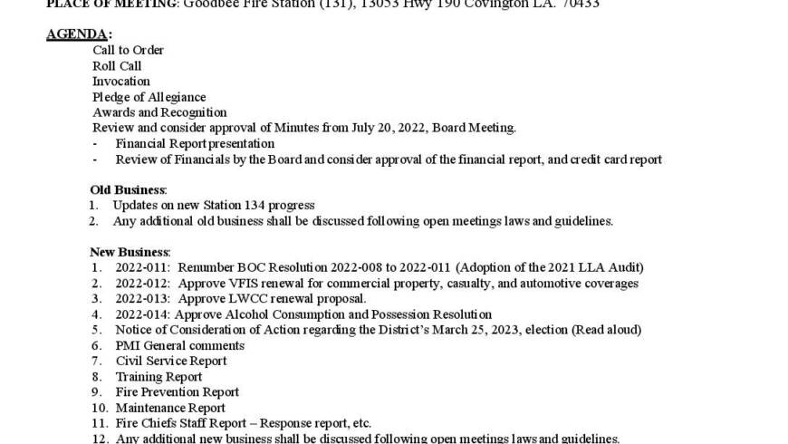 Meeting Notice 9 21 22