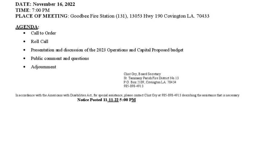 Public Hearing Notice 11 16 22