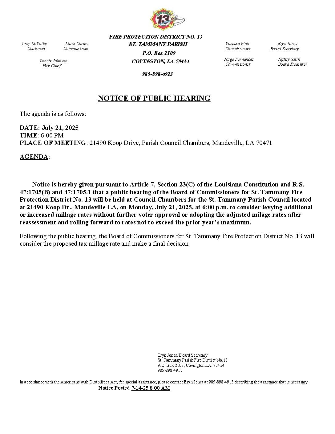 Public Hearing Notice 7 21 25